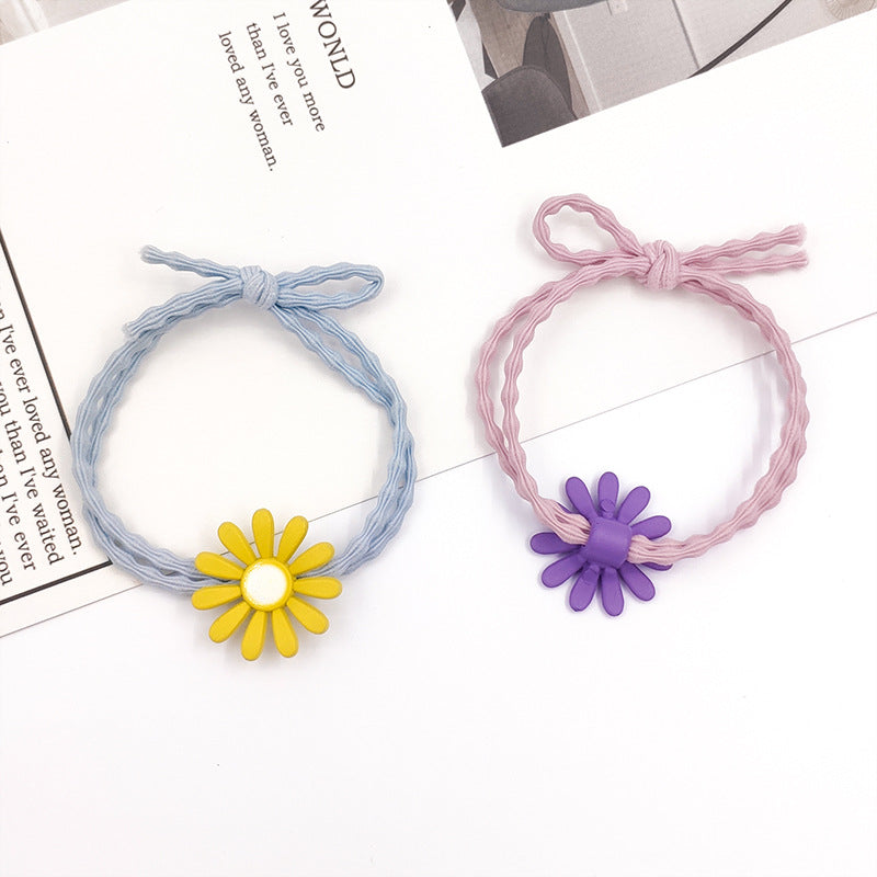 Venta al por mayor Daisy High Stretch Plastic Hair Scrunchies
